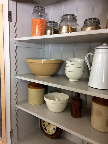 freestanding larder cupboard with fully adjustable shelving